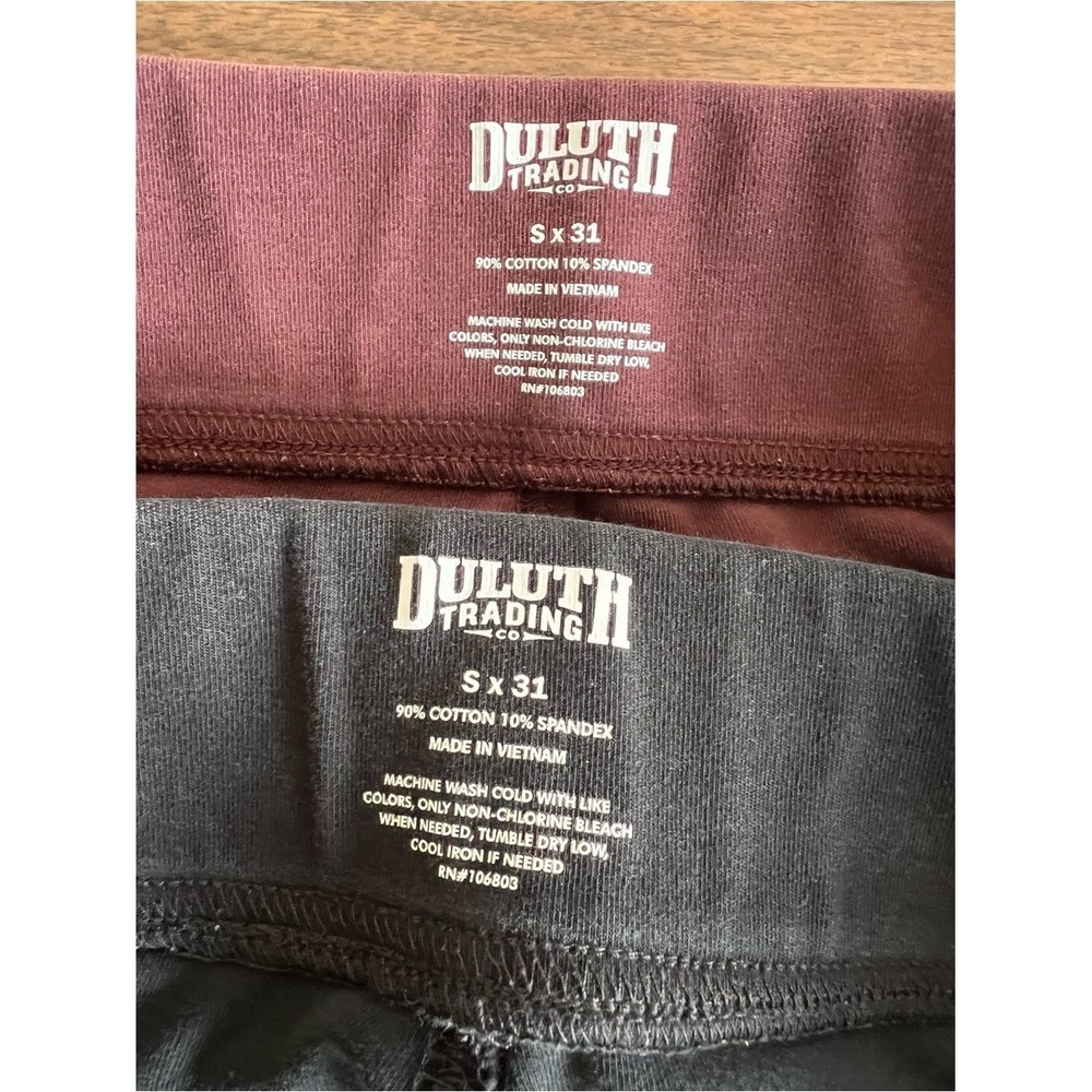 Duluth Trading NoGA Pants Womens S Maroon Black Bundle Stretch 20938